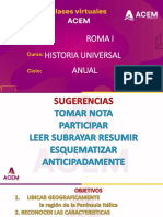 Clases Virtuales Acem Hu Semana 7 Roma I (Monarquia) 2022