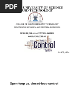 LECTURE 2. Open-Loop vs. Closed-Loop Control - ME 6324