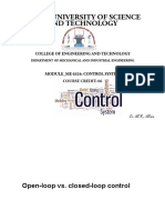 LECTURE 2. Open-Loop vs. Closed-Loop Control - ME 6324