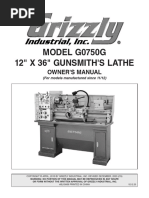 MODEL G0750G 12" X 36" Gunsmith'S Lathe