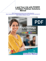 Psychology and Your Life With Power Learning 3rd Edition Feldman Solutions Manual