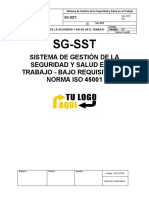 SST-009 Sistema de Gestión de La Seguridad y Salud en El Trabajo