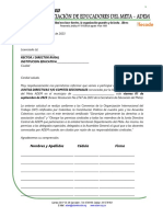 Nombres y Apellidos Cédula Firma: Personería Jurídica #010380 de Agosto 14 de 1959