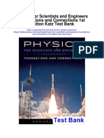 Physics For Scientists and Engineers Foundations and Connections 1st Edition Katz Test Bank