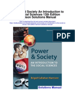 Power and Society An Introduction To The Social Sciences 13th Edition Harrison Solutions Manual