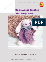 ES SPA Manta de Apego Crochet de Conejo Violet