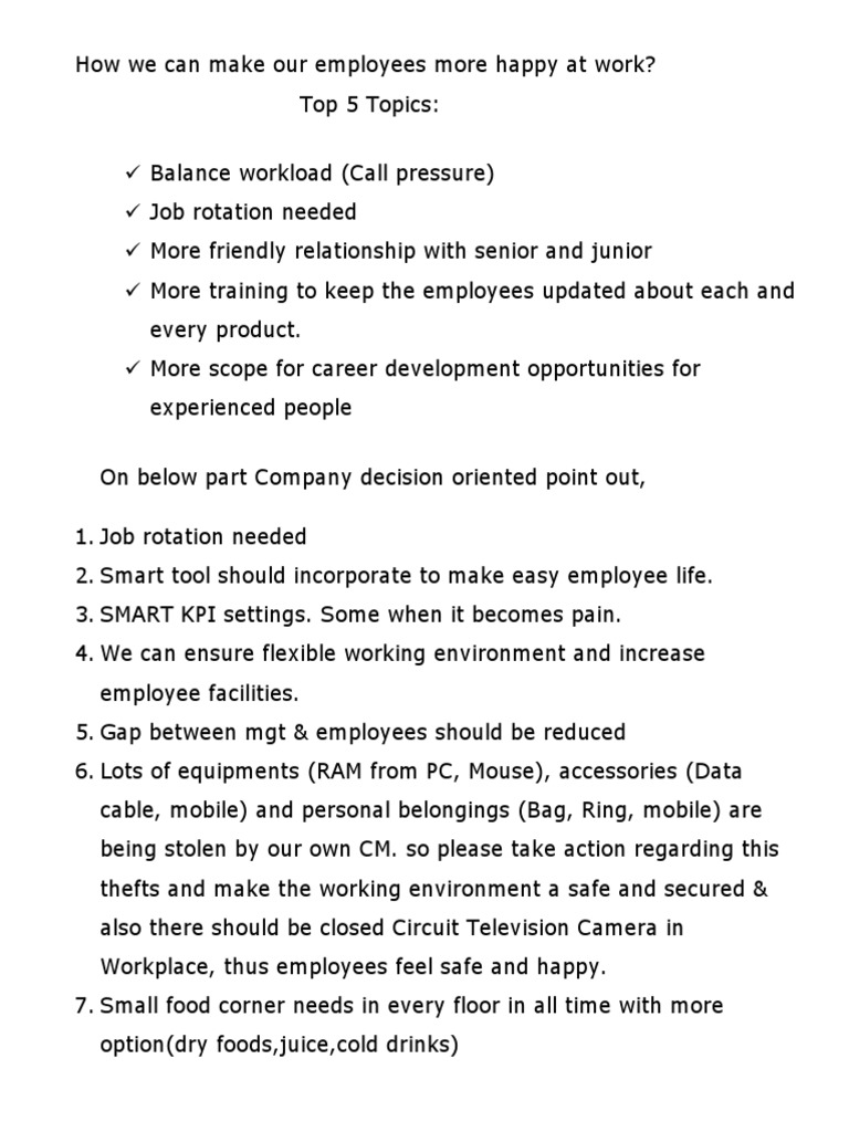 2 how we can make our employees more happy at work top 5 pdf