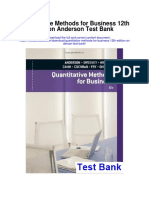 Quantitative Methods For Business 12th Edition Anderson Test Bank