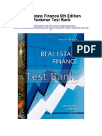 Real Estate Finance 9th Edition Wiedemer Test Bank