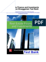 Real Estate Finance and Investments 15th Edition Brueggeman Test Bank