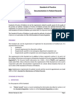 Standard of Practice Documentation in Patient Records