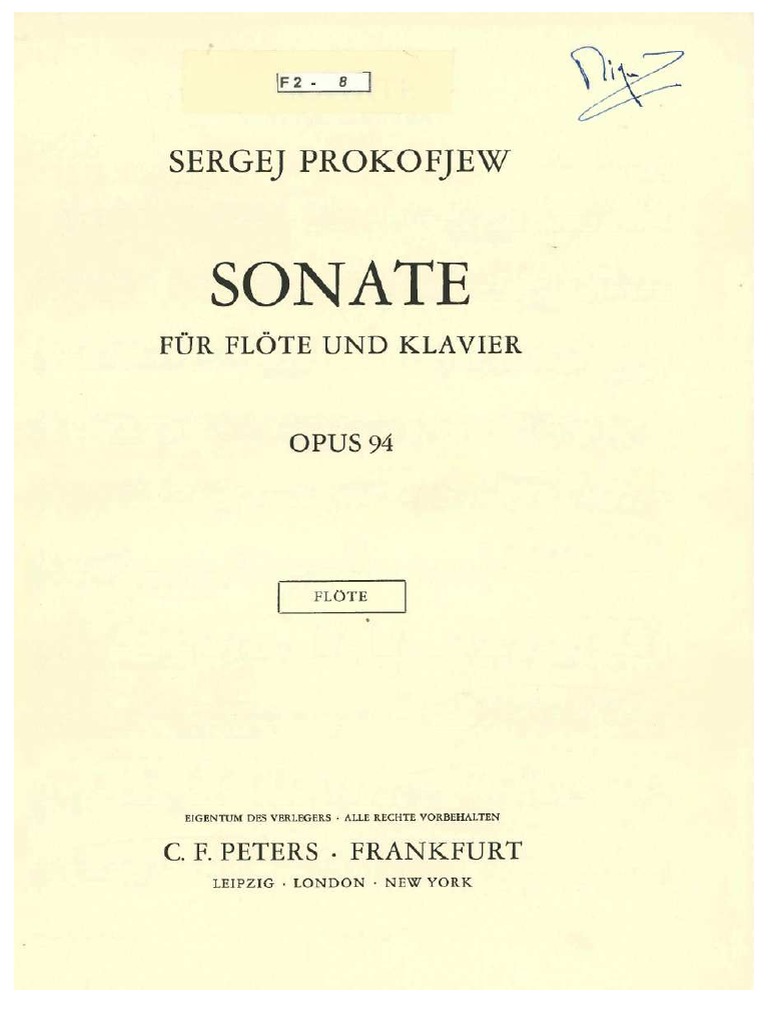 Prokofiev Flute Sonata Op94 PDF