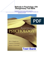 Research Methods in Psychology 10th Edition Shaughnessy Test Bank