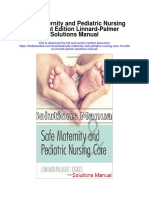 Safe Maternity and Pediatric Nursing Care 1st Edition Linnard Palmer Solutions Manual