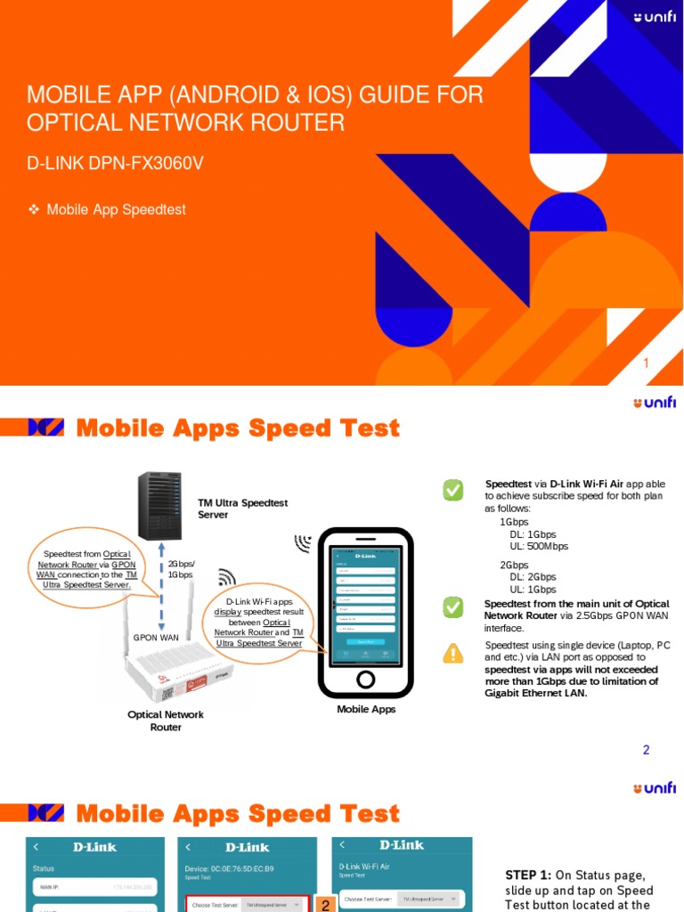 D-Link DPN-FX3060V Speedtest Guide | PDF | Computer Network | Mobile App