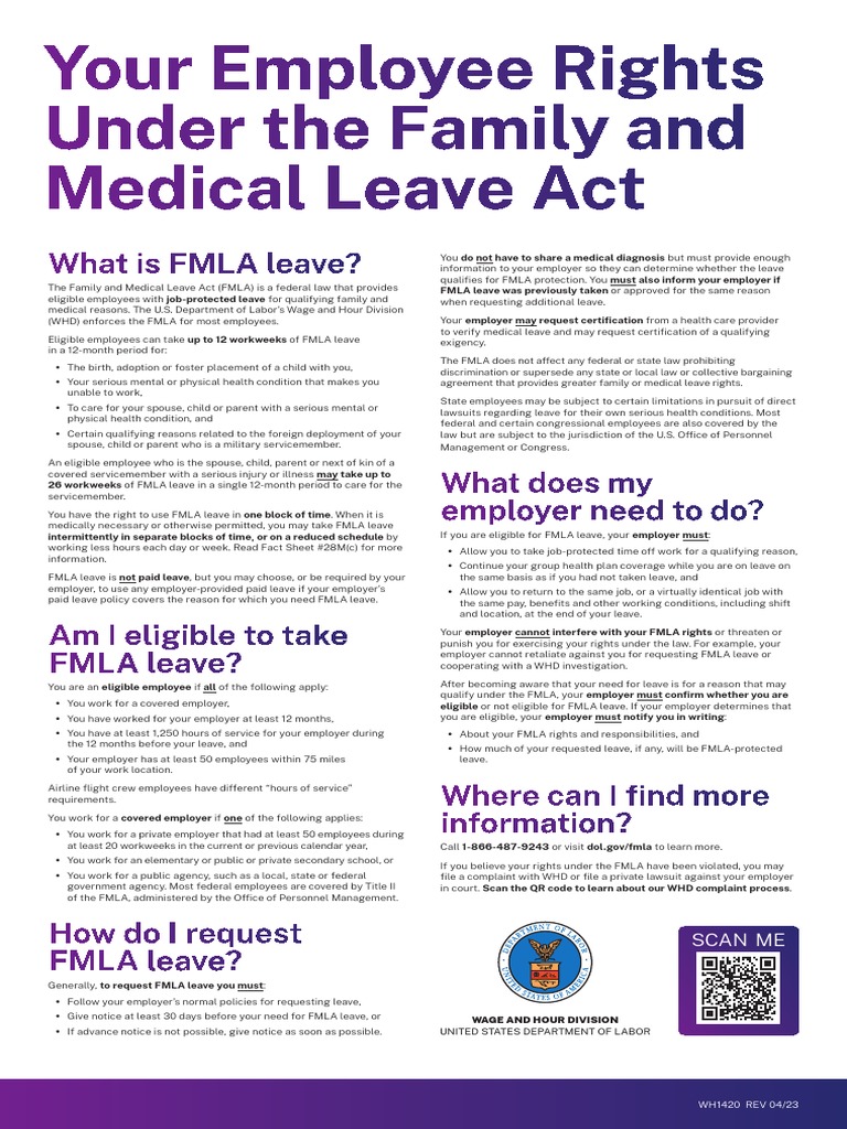 Fmlaen | PDF | Family And Medical Leave Act Of 1993 | Employment