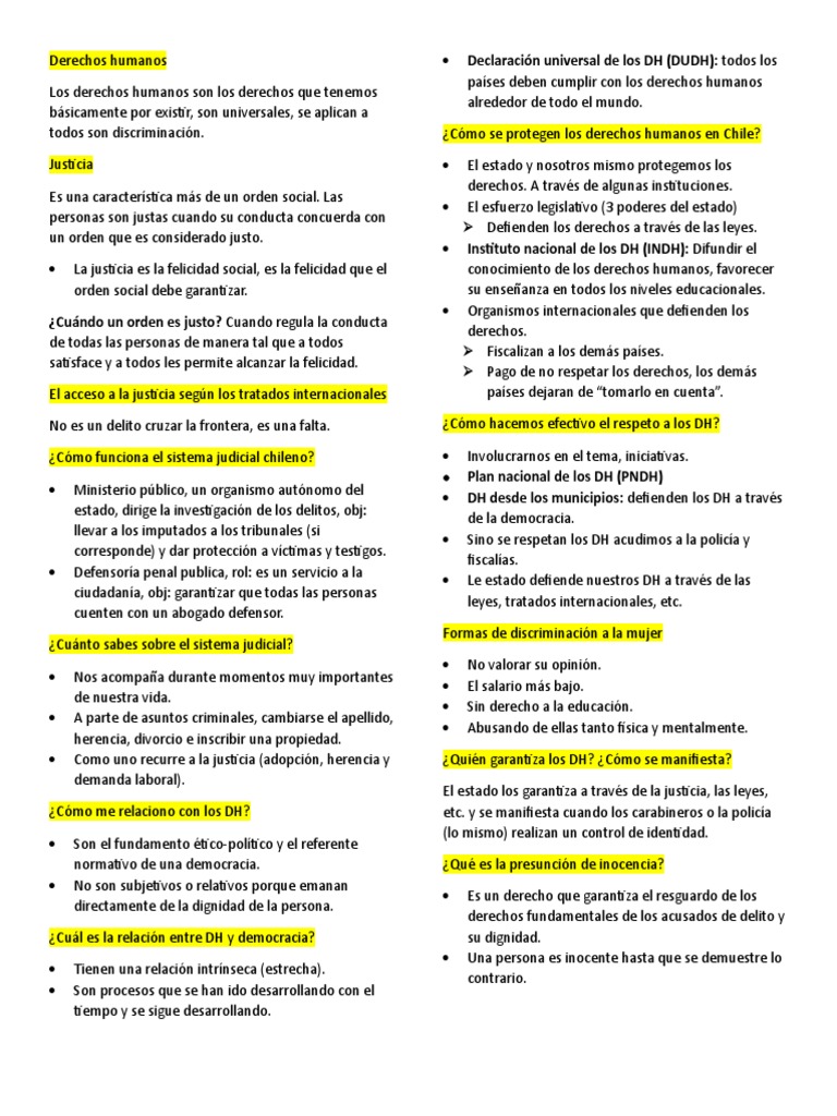 Derechos Humanos y Justicia en Chile | PDF | Derechos humanos | Justicia