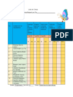 Lista de Cotejo