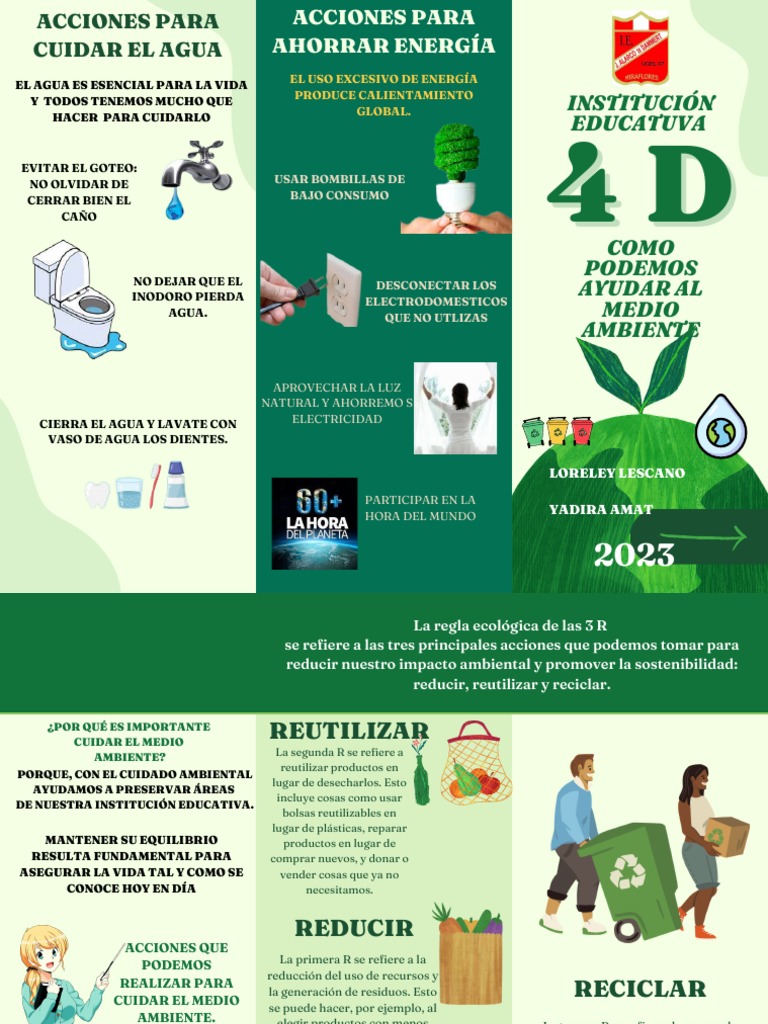 Acciones para Cuidar el Medio Ambiente | PDF | Reciclaje | Residuos