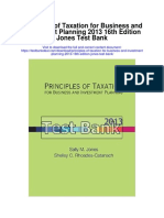 Principles of Taxation For Business and Investment Planning 2013 16th Edition Jones Test Bank