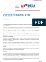 SEMAS - Decreto Estadual No. 2.436 - ATIVIDADES AGROSILVIPASTORIS DE BAIXO IMPACTO AMBIENTAL