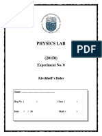 Exp 8 - Kirchhoffs Rules