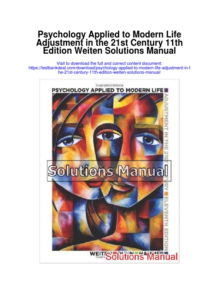 Psychology Applied To Modern Life Adjustment in The 21st Century 11th