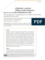 Documentando Histórias: A Carreira Profissional de Milton Carlos Mariotti A Partir Do Método Da História de Vida