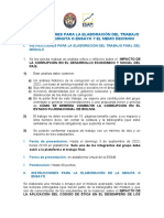 Instrucciones para Presentacion Del Trabajo Final, Ensayo y Memo Decision