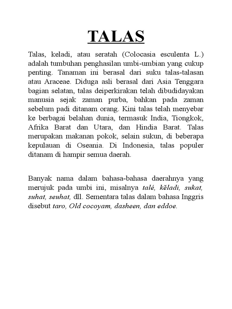 TALAS | PDF