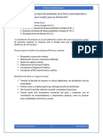 ¿Cuáles Son Los Tipos de Empresas en El Perú y Qué Requisitos o Normas Tiene Que Cumplir para Su Formación?