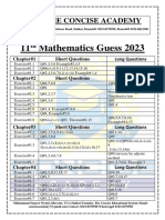 11th Math Guess Paper 2023