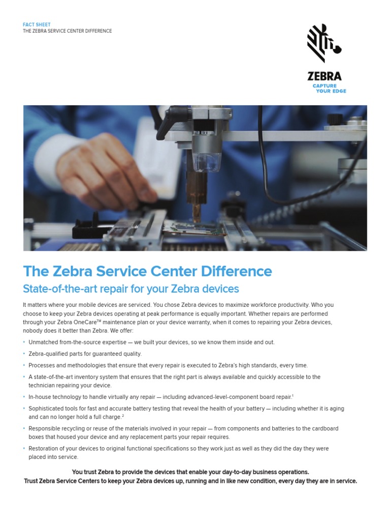 Zebra Device Repair Expertise | PDF | Trademark | Business