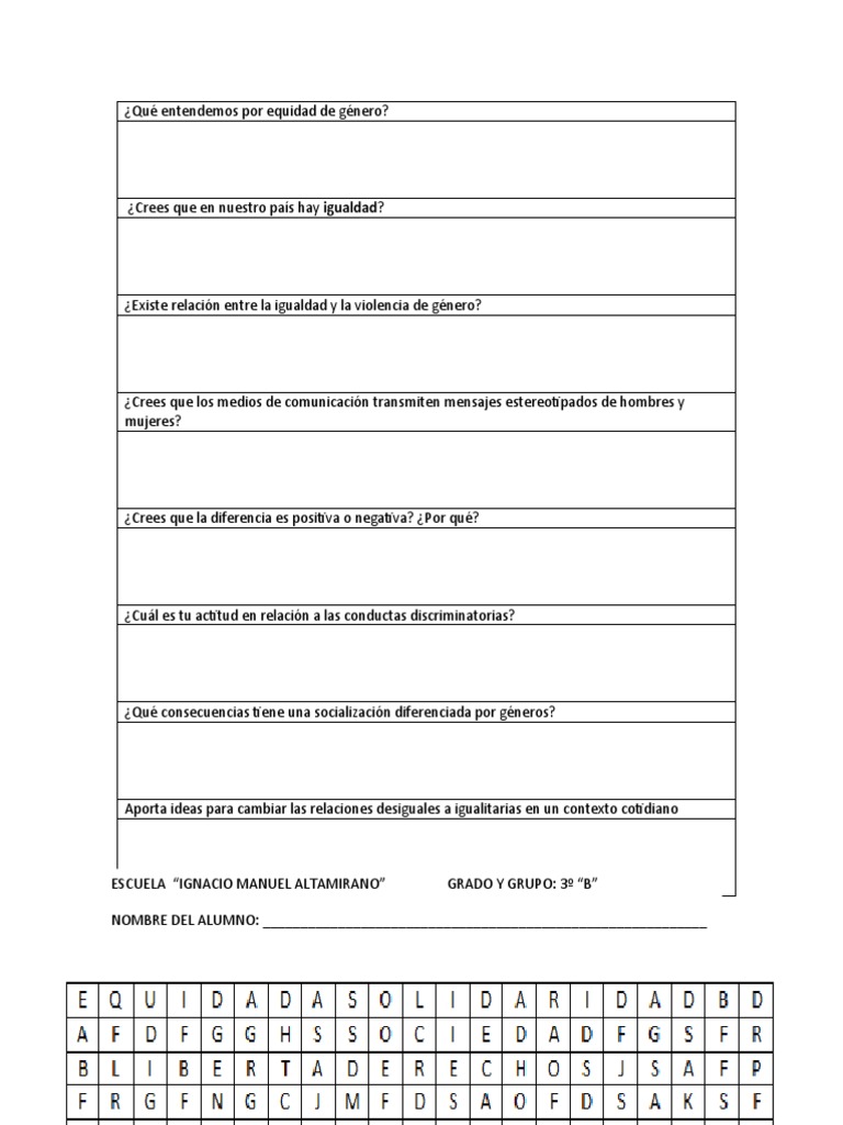 Equidad de Genero | PDF