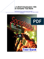 Sociology A Brief Introduction 10th Edition Schaefer Test Bank