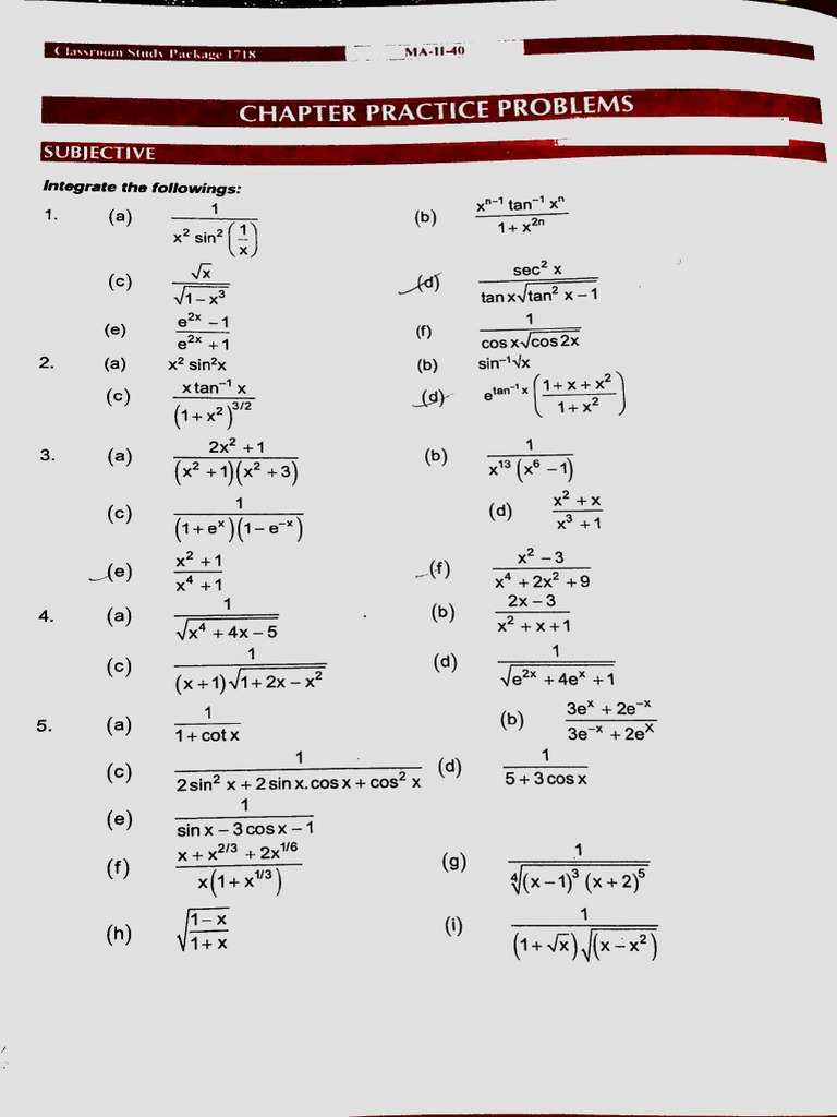 Indefinit Integral Part-3 | PDF