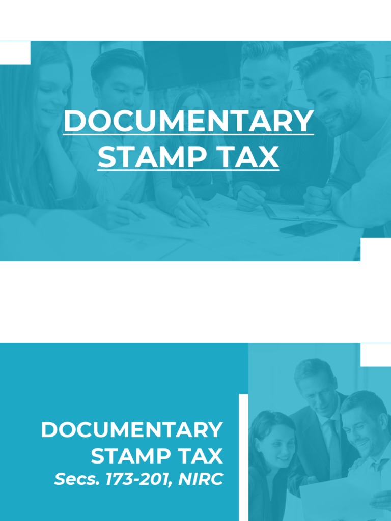 1. Documentary Stamp Tax (1) PDF Taxes Tax Exemption
