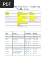 Timetable For Next 3 Month