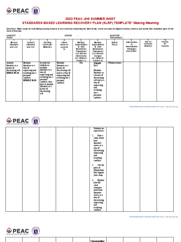 Ho s2 6 slrp blank template for make meaning pdf reason question