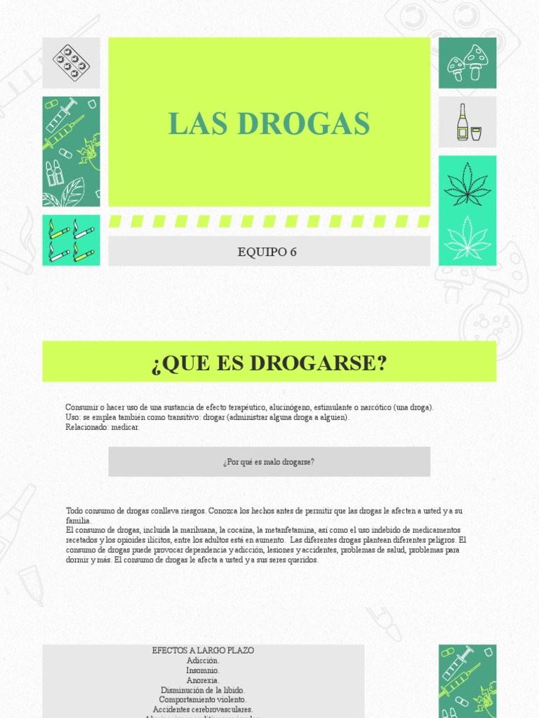 Efectos y riesgos del consumo de drogas | PDF | La dependencia de ...