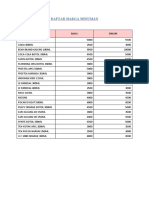 Daftar Harga Minuman