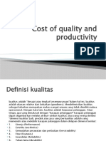 Cost of Quality and Productivity