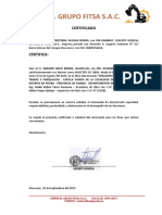 CERTIFICADO Por Cristobal Sayhua