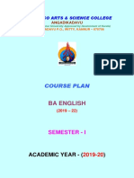 Ba English: Course Plan