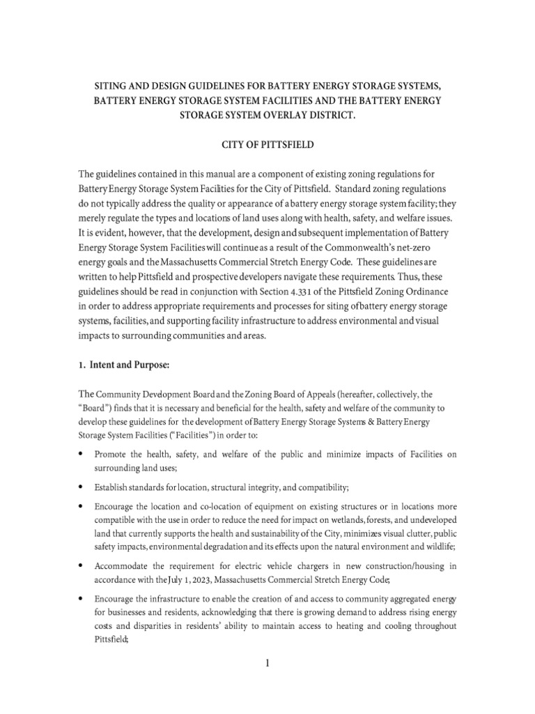 BESS Siting and Design Guidelines FINAL DRAFT PDF