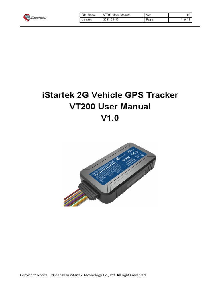 VT200 2G GPS Tracker User Manual V1.0 | Download Free PDF | Radio ...