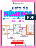 Tarjetas de Números para Aprender A Contar