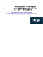 Strategic Management Planning For Domestic and Global Competition 13th Edition Pearce II Test Bank