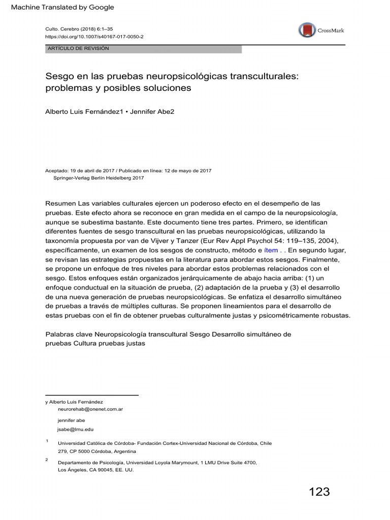 Neuropsychological Testing Sample