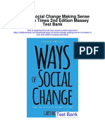 Ways of Social Change Making Sense of Modern Times 2nd Edition Massey Test Bank